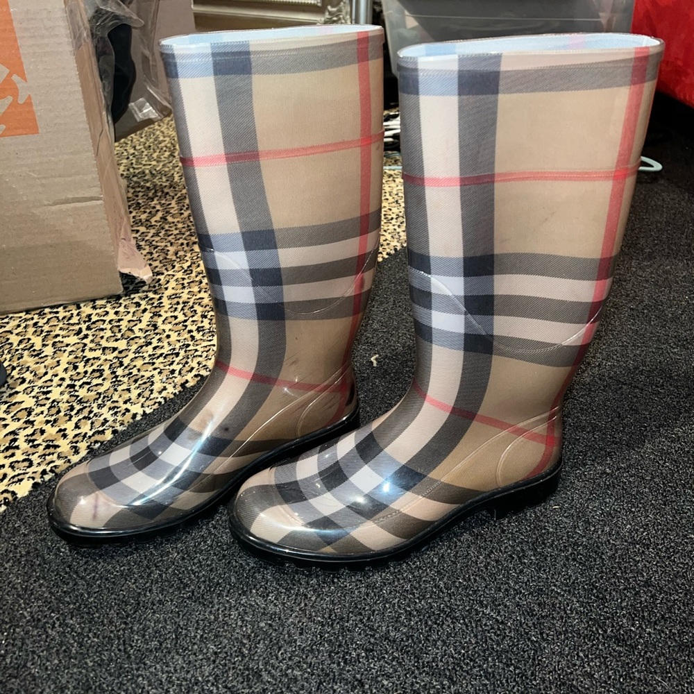 Burberry rain boots